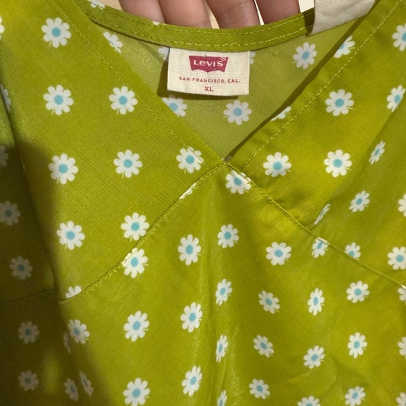 Levi's Gem Slip Dress Sweet Daisy Split Pea - Picture 4 of 5